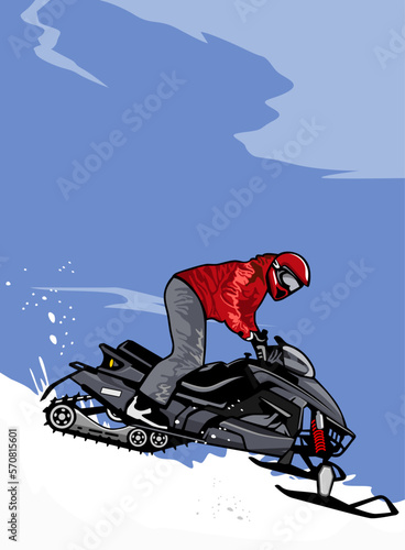 snowmobile trails logo design vector