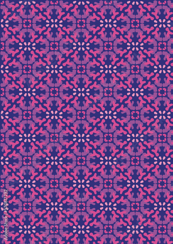 seamless pattern in purple lines and dots