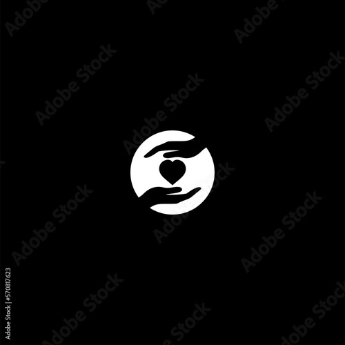 Donate icon isolated on dark background