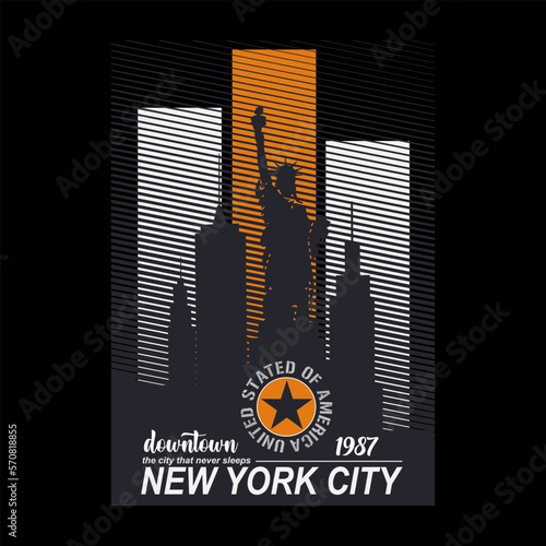 new york icon statue of liberty vector design