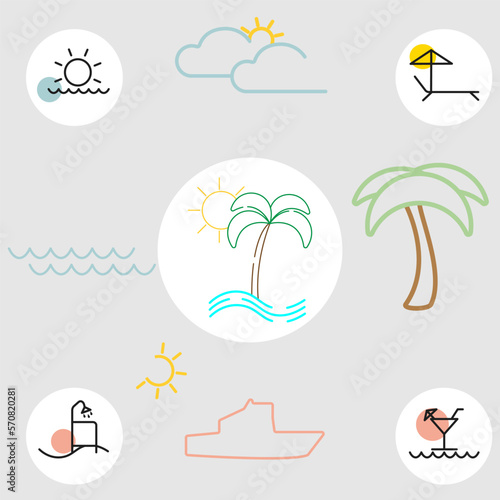 Leisure logo set. A set of icons for the site.Vector
