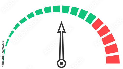Speedometer gauge fuel, accelerate meter scale, measurement speed performance stress