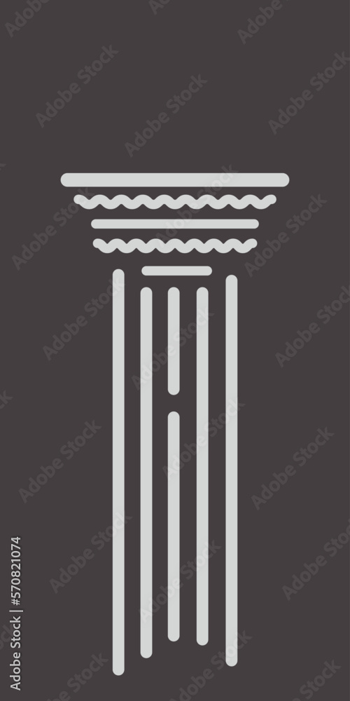 Obraz premium Roman, Greek Pillar Logotype vector column logo