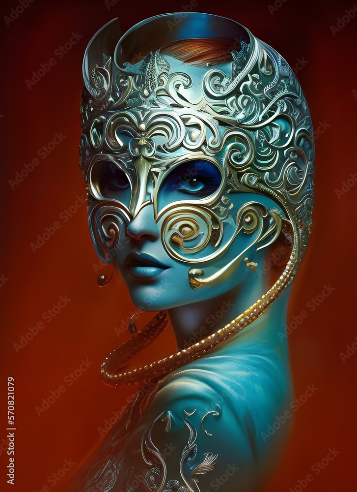 Decorated Mask. Generative AI. Decorated Mask. Generative AI.