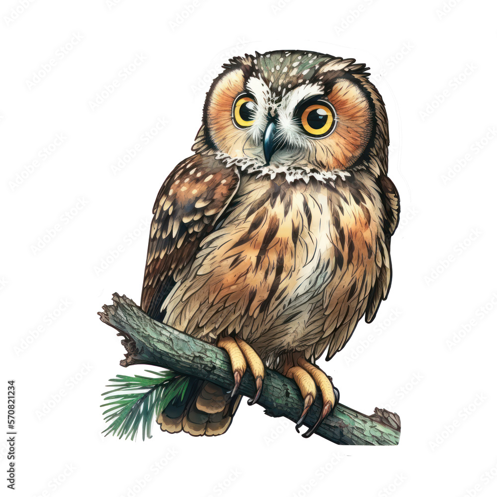 Fototapeta premium Owl, Generated AI.