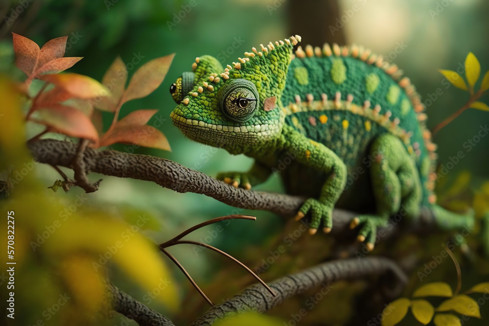 chameleon knitting art illustration cute suitable for children's books, children's animal photos created using artificial intelligence chameleon knitting art illustration cute suitable for children's books, children's animal photos created using artificial intelligence