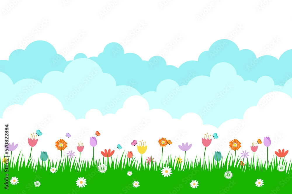 spring grass flowers and butterfly isolated on transparent background. spring grass flowers and butterfly isolated on transparent background.