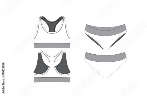 sports and activewear women bra black and white