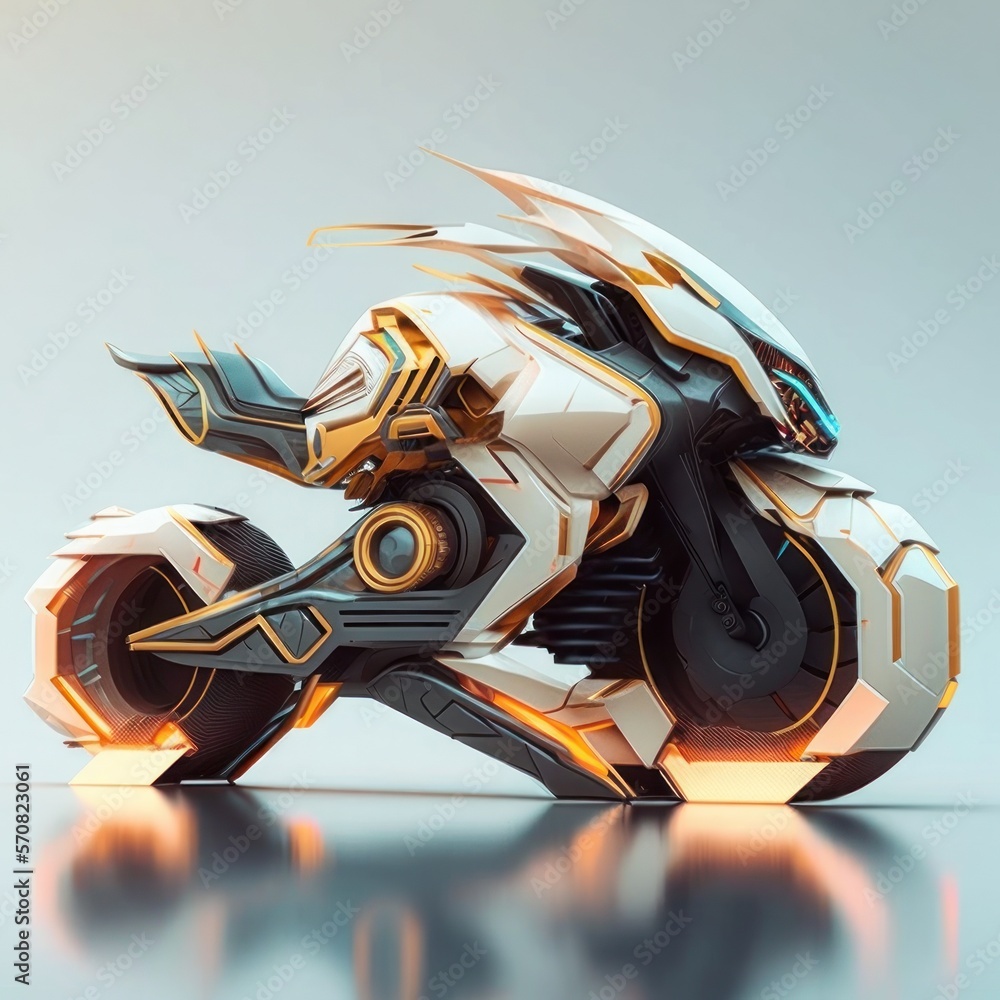 Bold Concept Future Motorcycle Design Generative AI Stock Illustration Adobe Stock