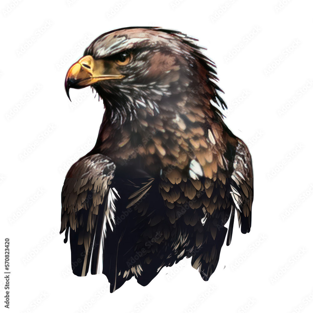 Eagle Sticker Ready to print. Generated AI illustration. Eagle Sticker Ready to print. Generated AI illustration.