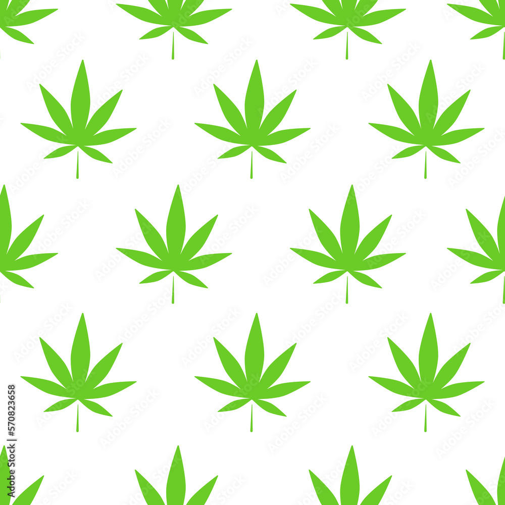 Cannabis leaf seamless pattern on transparent background. Cannabis leaf seamless pattern on transparent background.