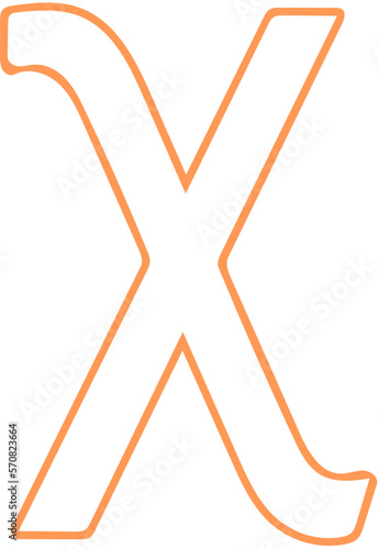 Lowercase Chi Symbol