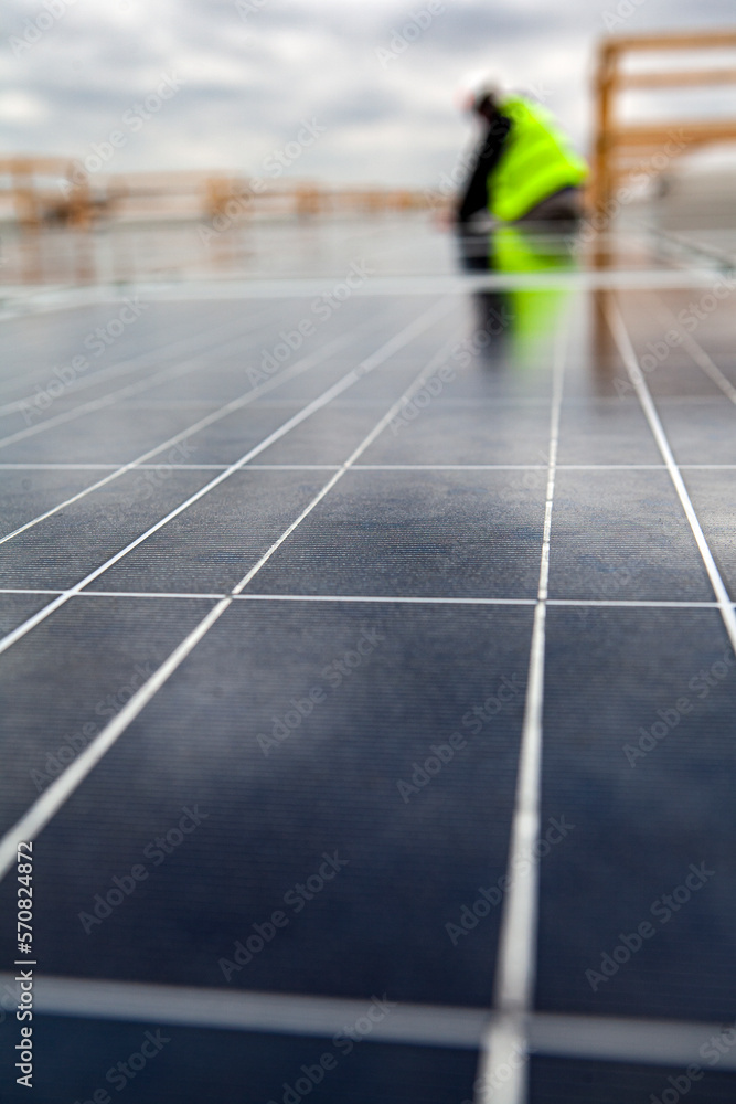 Commercial Solar Panel Installation on Roof Commercial Solar Panel Installation on Roof