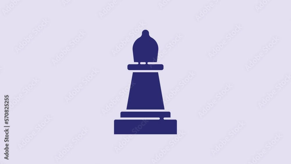 Blue Chess icon isolated on purple background. Business strategy. Game, management, finance. 4K Video motion graphic animation Blue Chess icon isolated on purple background. Business strategy. Game, management, finance. 4K Video motion graphic animation