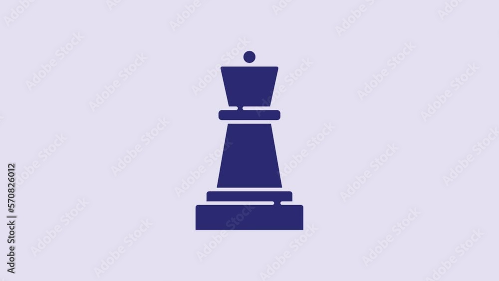 Blue Chess icon isolated on purple background. Business strategy. Game, management, finance. 4K Video motion graphic animation Blue Chess icon isolated on purple background. Business strategy. Game, management, finance. 4K Video motion graphic animation