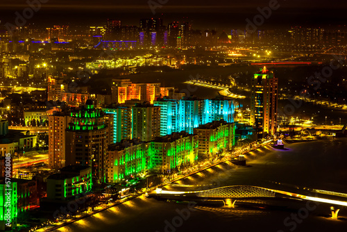 Nur-Sultan city, capital of Kazakhstan. Center of the Nur-Sultan city.