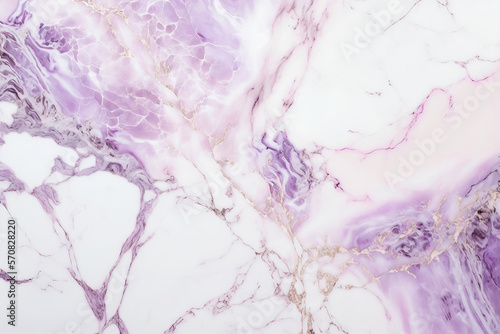 Luxury white and lilac marble background. Generative AI illustration