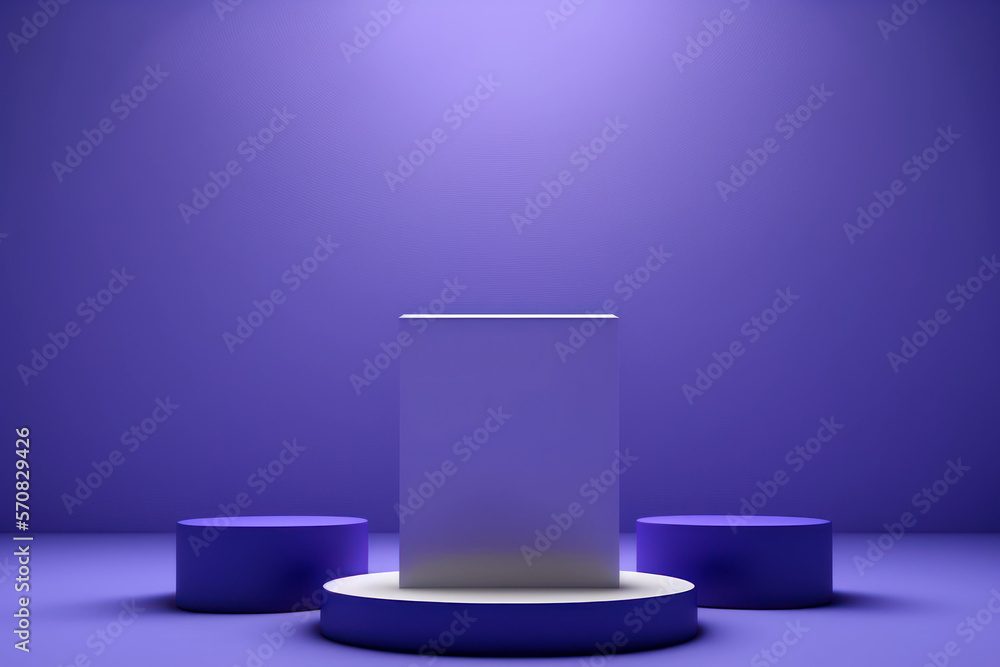 Purple Podium Minimal on Purple Background Product Presentation Mock Up Stage Pedestal or Platform Illustration Purple Podium Minimal on Purple Background Product Presentation Mock Up Stage Pedestal or Platform Illustration