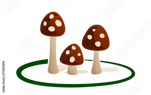 The forest mushroom stylized symbol.