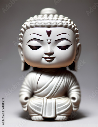 funny Buddha figure created with Generative AI technology