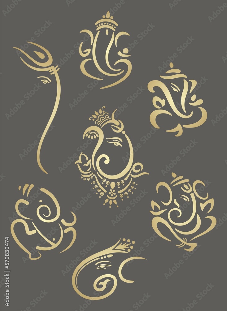 Ganesha, Aum, Hindu wedding card, Diwali, India Ganesha, Aum, Hindu wedding card, Diwali, India