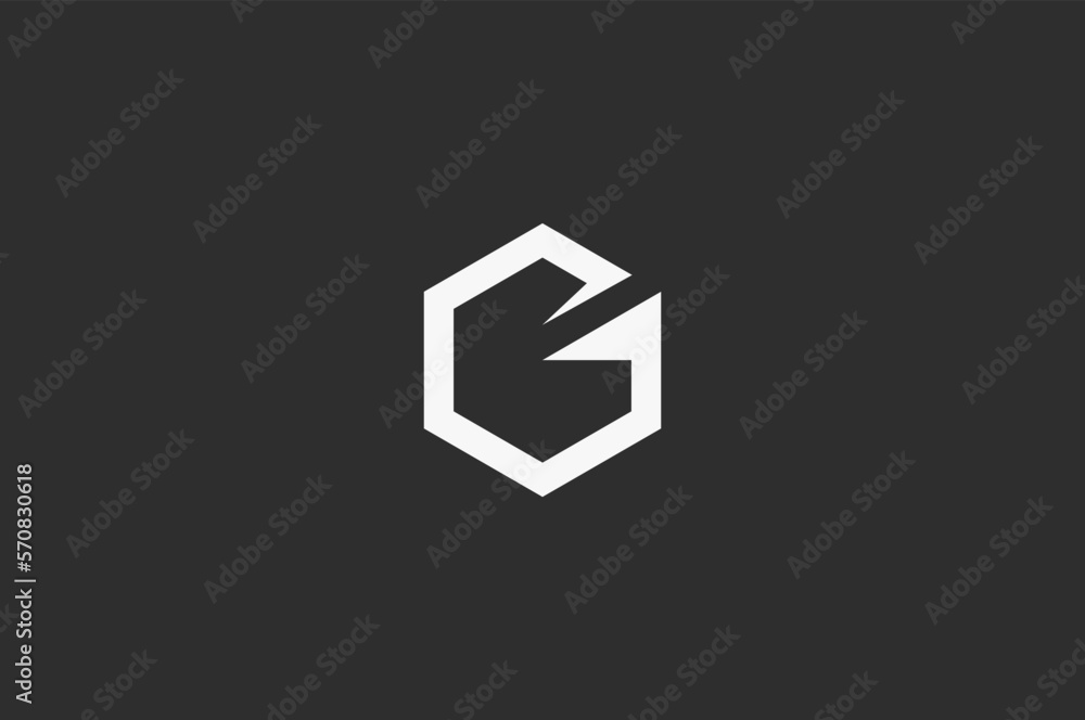 Illustration vector graphic of hexagonal letter G Illustration vector graphic of hexagonal letter G