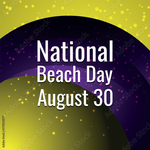 National Beach Day. Geometric design suitable for greeting card poster and banner
