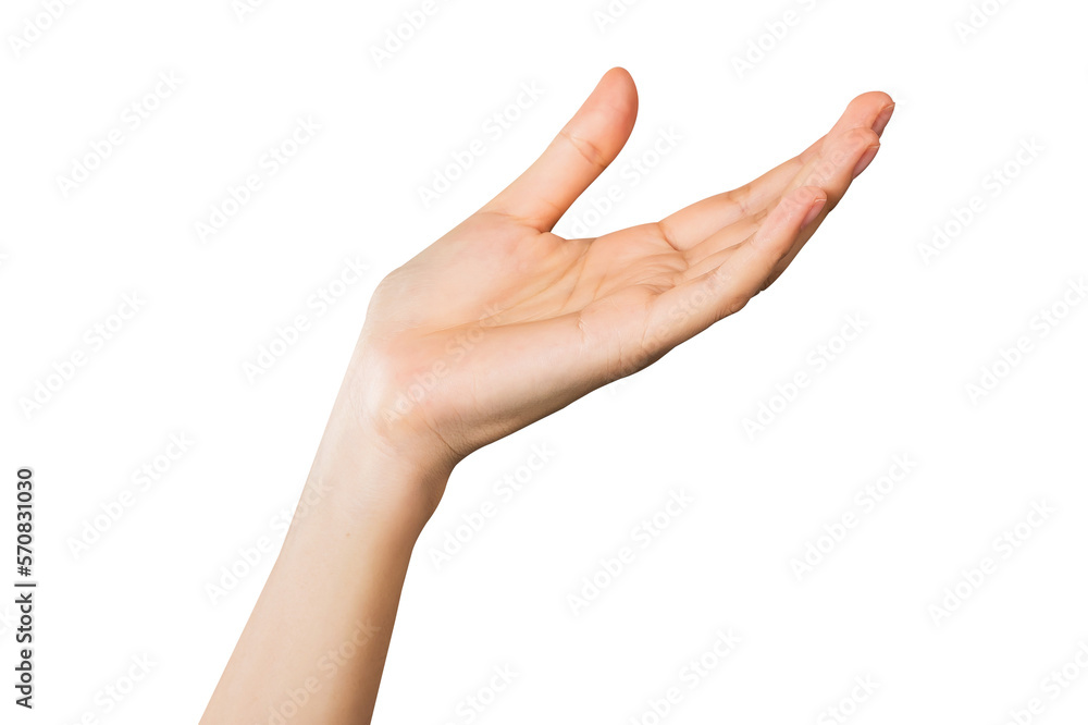 Hand pointing at screen on background. PNG format file.