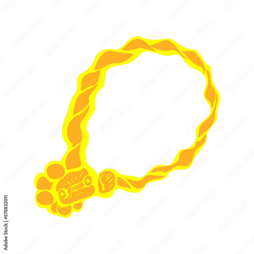 Obraz premium Gold bracelet vector on the white background