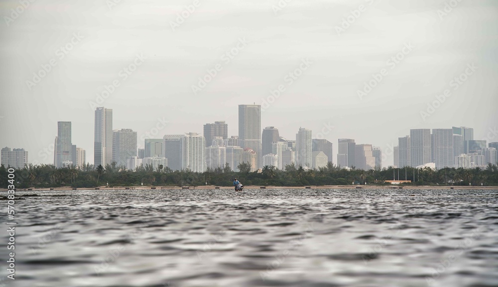 skyline Miami Florida sea panorama