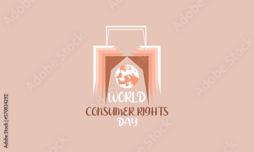 World Consumer Rights Day Vector Illustration. Suitable for greeting card poster and banner. 15 march