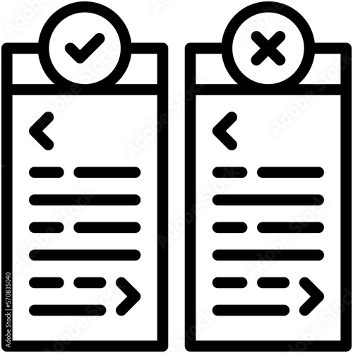 AB Testing Line Icon
