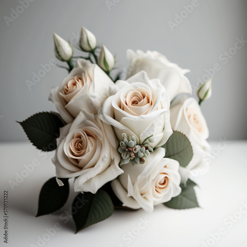 bouquet of white roses © Futurarte