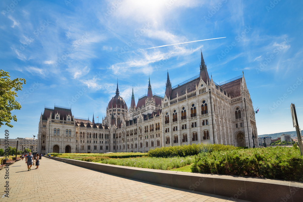 View of Hungarian Parliament Building in Budapest View of Hungarian Parliament Building in Budapest