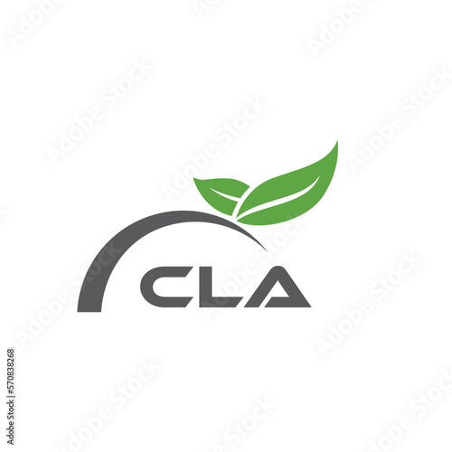 CLA letter nature logo design on white background. CLA creative initials letter leaf logo concept. CLA letter design.