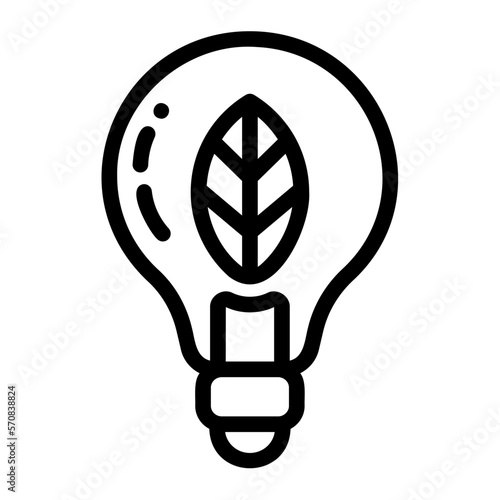 icon ecology lamp illustration for web, app, infographic etc