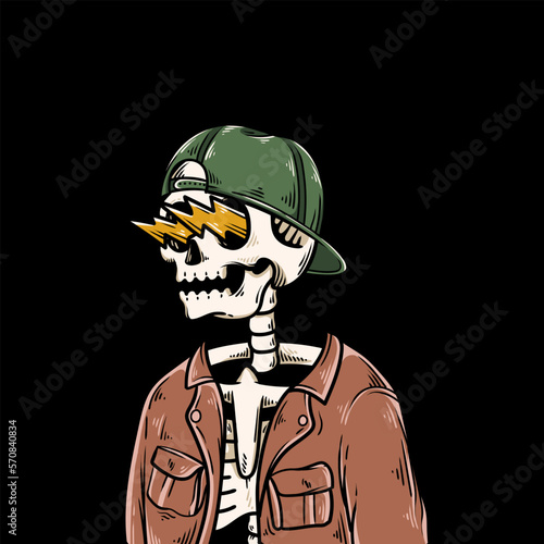 hand drawn skeleton character collection for nft or future games