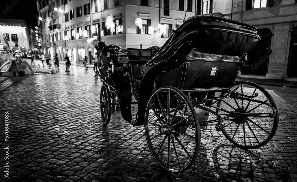 Obraz premium horse carriage in Rome