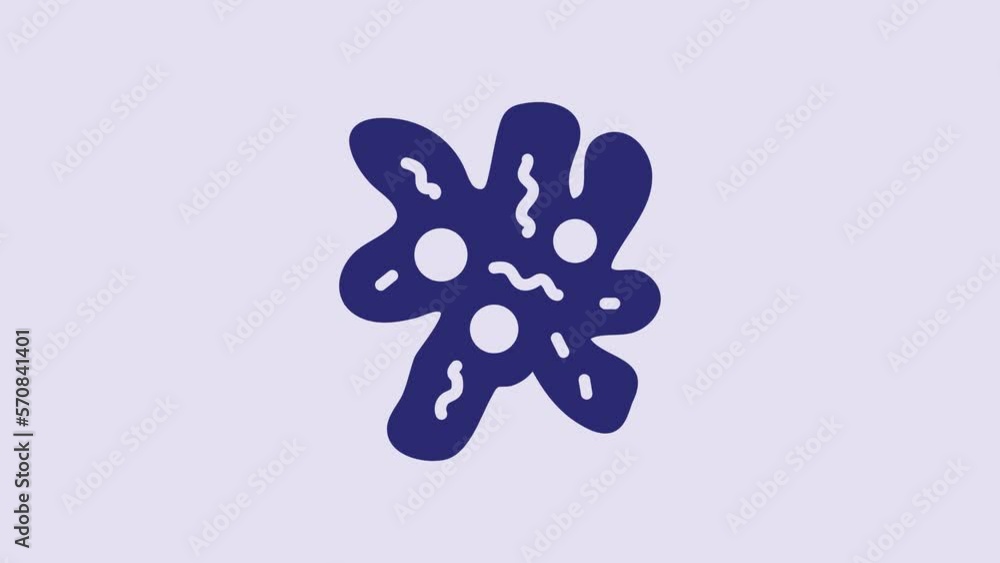 Blue Cell icon isolated on purple background. 4K Video motion graphic animation Blue Cell icon isolated on purple background. 4K Video motion graphic animation