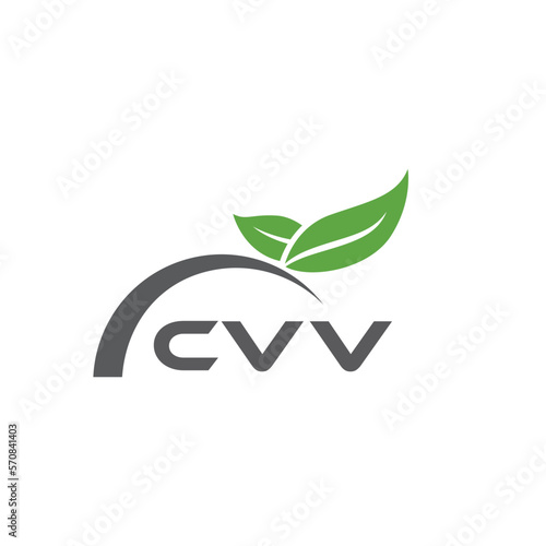CVV letter nature logo design on white background. CVV creative initials letter leaf logo concept. CVV letter design.