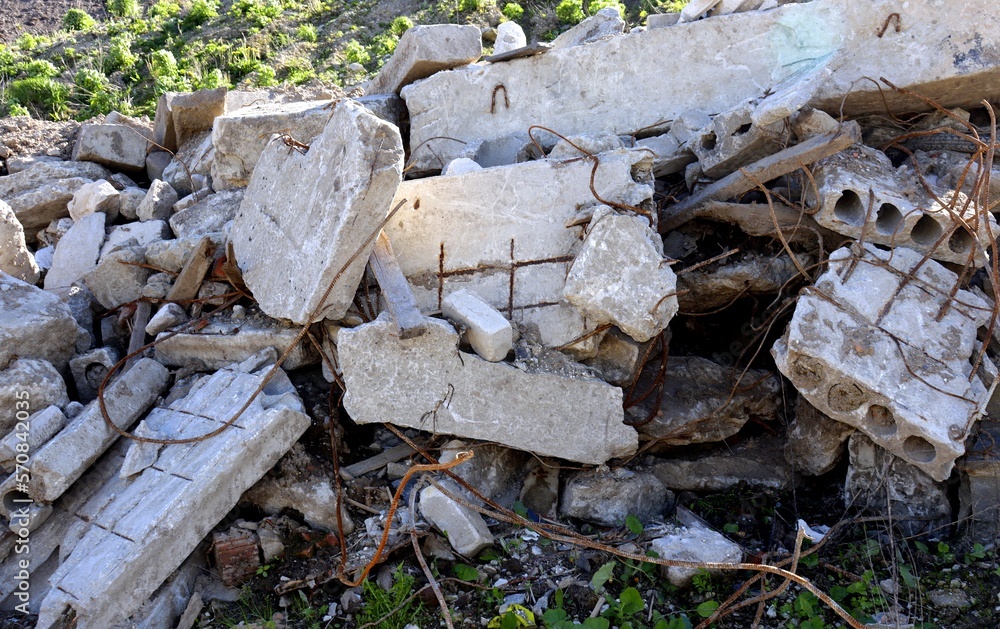 Fototapeta premium construction waste disposal landscape