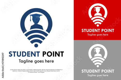 Student location logo template illustration
