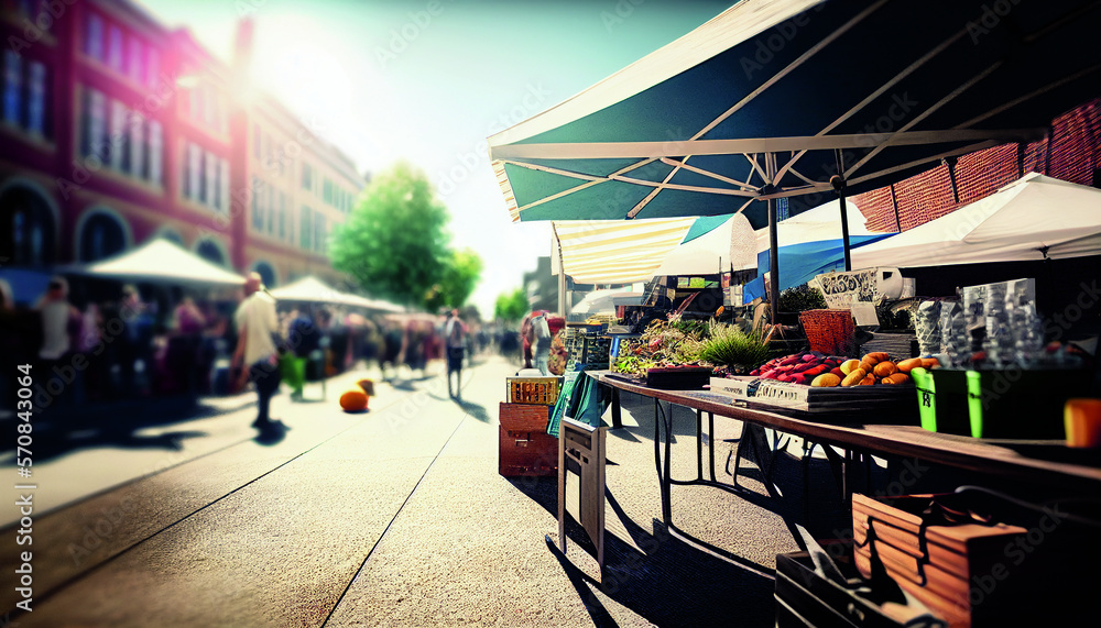 Modern Market created with Generative AI Technology