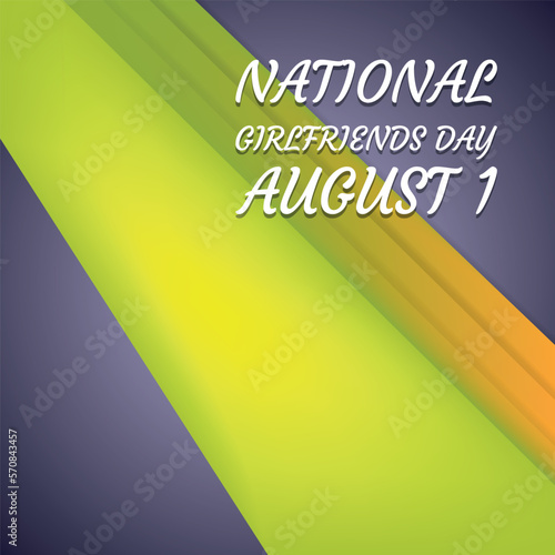 National Girlfriends Day. Geometric design suitable for greeting card poster and banner