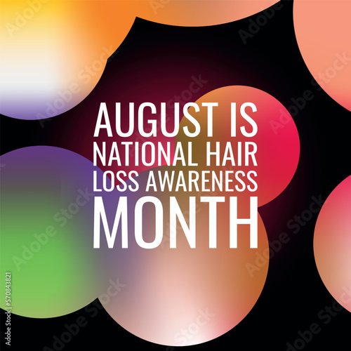 august is national hair loss awareness month. Geometric design suitable for greeting card poster and banner