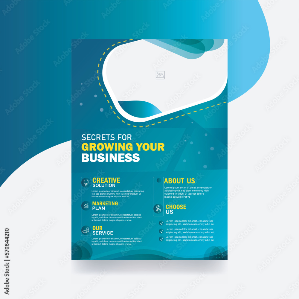 Fototapeta premium Business flyer cover background poster brochure design banner template 