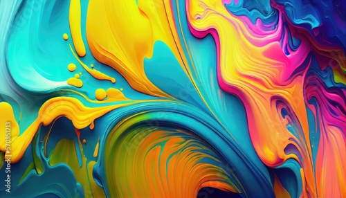 abstract colorful paint background. generative ai