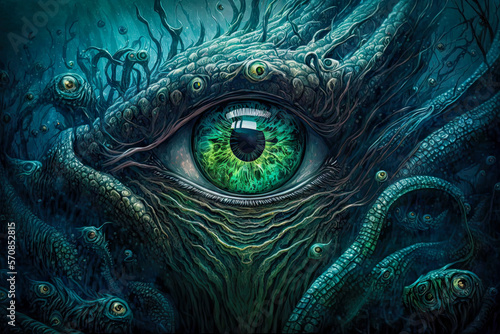 illustration of the big monster eye photo