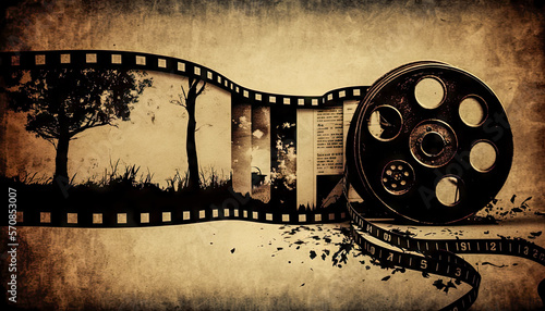 illustration of the vintage cinefilm photo