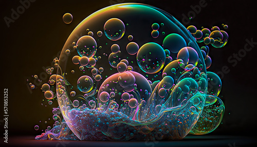 illustration of the colorful bubbles